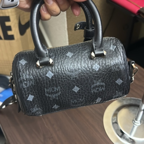 MCM Micro Bag in Black Monogram - Picture 8 of 12